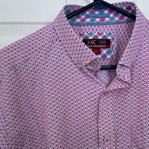 Johnston & Murphy Geometric Pink Men's Shirt